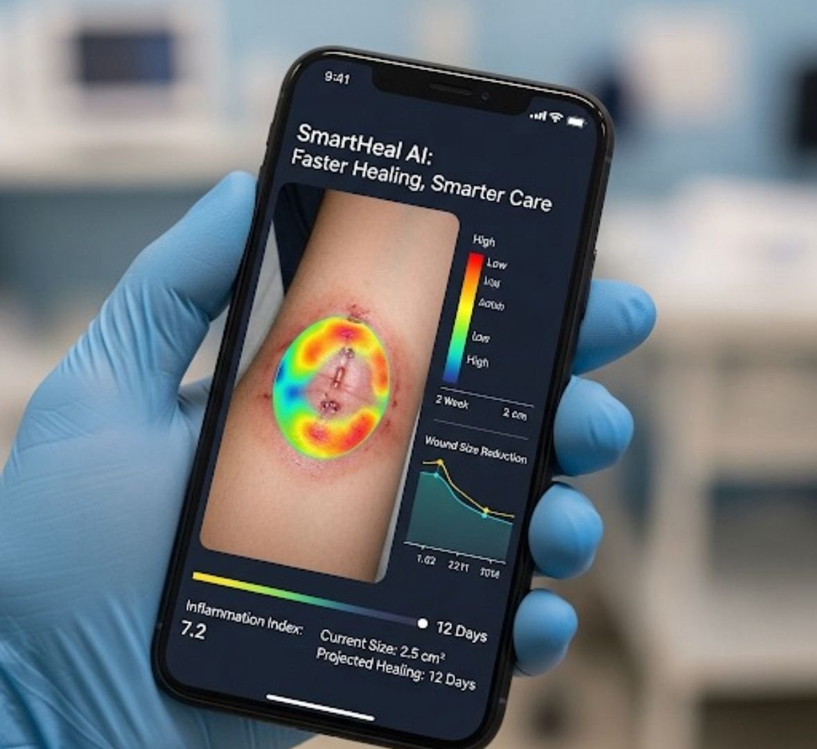 SmartHeal mobile app interface